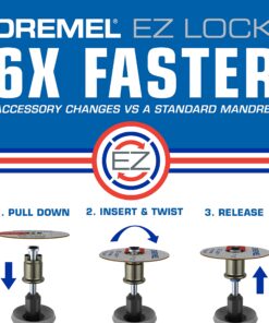 Dremel Rotary Tool Accessory Kit- 710-08- 160- EZ Lock Technology- 1/8 inch Shank- Cutting Bits, Polishing Wheel And Compound, Sanding Disc And Drum, Carving, Sharpening, And Engraving 160-Pieces 23 81c7NlKhKrL