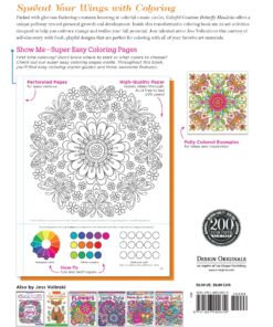 Colorful Creations Butterfly Mandalas: Coloring Book Pages Designed to Inspire Creativity! (Design Originals) 32 Gorgeous Designs & Tips from Jess Volinski, Artist of the Notebook Doodles Series Paperback, Coloring Book 18 81c7gvFDlML