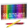 Shuttle Art Colored Gel Pens, 20 Colors Retractable Gel Ink Pens with Grip, Medium Point (0.7mm) Smooth Writing for Adults and Kids Writing Journaling Taking Notes Drawing at School Office Home 15 81c7oITAcrL