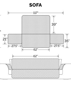 Furhaven Water-Resistant & Reversible Sofa/Couch Cover Protector for Dogs, Cats, & Children - Two-Tone Pinsonic Quilted Living Room Furniture Cover - Gray/Mist, Sofa Reversible Two Tone Gray & Mist 17 81c7suWxlhL 5