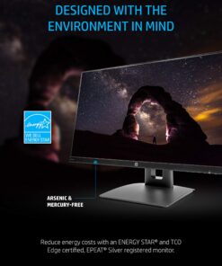 HP VH240a 23.8-Inch Full HD 1080p IPS LED Monitor with Built-In Speakers and VESA Mounting, Rotating Portrait & Landscape, Tilt, and HDMI & VGA Ports (1KL30AA) - Black 31 81c8FDsXBL 1