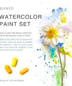 Alternative view of Bianyo 36 Colors Watercolor Paint Set with 10+1 pcs Watercolor Brushes, 8 pcs Watercolor Paper, a Watercolor Paper Swatch and a Zipper Pouch