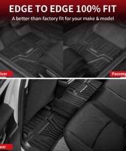 LASFIT Floor Mats Fit for Honda Civic 2016-2021 1st & 2nd Row Set, All Weather TPE Car Liners Black 28 81cAcmtQdkL