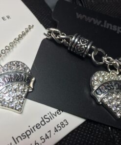 Inspired Silver - Silver Pave Heart Charm 18 Inch Necklace with Cubic Zirconia Jewelry Class Of 2016 32 81cBJpOg6pL
