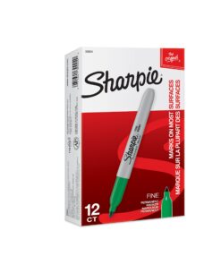 SHARPIE Permanent Markers, Fine Point, Green, 12 Count 11 81cBjbwt fL