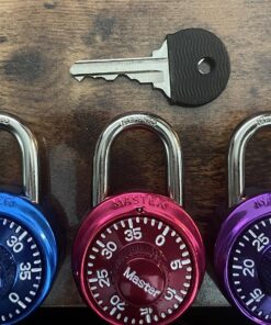 Master Lock Padlock, Mini Dial Combination Lock, 1-9/16 in. Wide, Color Assortment Pack, 1533TRI (Pack of 3) 3 count (Pack of 1) 28 81cCauBrujL