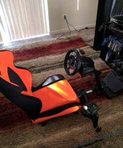 OpenWheeler GEN3 Racing Wheel Simulator Stand Cockpit Orange on Black, Video Game Controller, Fits All Logitech G923, G920, Thrustmaster, Fanatec Wheels, Compatible with Xbox One, PS4, PC Platforms. 61 81cDPnKLH6L