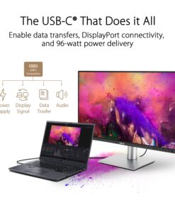 ASUS ProArt Display 27” 4K HDR Professional Monitor (PA279CRV) - IPS, UHD (3840 x 2160), 99% DCI-P3/Adobe RGB, ΔE < 2, Calman Verified, USB-C PD 96W, DisplayPort, Daisy-Chain, Height Adjustable 24 81cDU1dWeKL