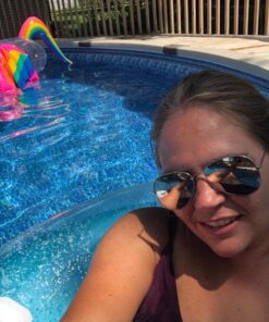 INTEX 58883EP Inflatable Sit 'N Lounge Pool Float: Heavy Duty Grab Handles – 47" Diameter – 220lb Weight Capacity – One Lounge – Color May Vary 47" 27 81cEjtWVCOL