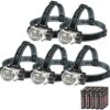 EverBrite 5-Pack LED Headlamp, 4 Lighting Modes, Pivoting Head with Adjustable Headband, Perfect for Running, Camping and Hiking, Batteries Included 11 81cFtahSCrL