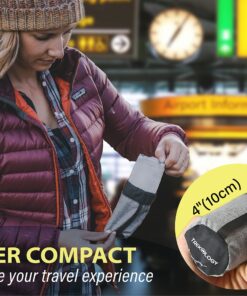 TREKOLOGY Inflatable Neck Pillow for Travel - Ultimate Comfort and Support for Airplanes, Cars, and More - Ergonomic Design for Restful Sleep and Neck Relief - Essential Travel Accessory Navy Blue 17 81cGvyLNFeL