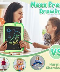 LCD Writing Tablet Kids Toys - CHEERFUN 8.5" Toddler Toys Learning Drawing Board Dinosaur Toys for 3 4 5 6 7 Year Old Boys Girls Birthday Gifts Idea Light Doodle Pad Stocking Stuffers Green 19 81cH1GKqNwL