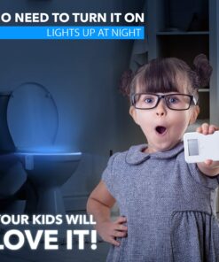 LumiLux Toilet Light with Motion Detection Sensor - 16-Color LED Bathroom Toilet Bowl Light (White) 1 Pack 31 81cH7Iuzm4L