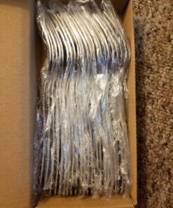 HIWARE 24-Piece Forks Silverware Set, Food-Grade Stainless Steel Dinner Forks Set, Dishwasher Safe, 8 Inches 31 81cHx cWKQL