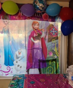 Disney Frozen Birthday Party Scene Setters Wall Decorating Kit (5 Pack), Multi Color, 59" x 65". 23 81cIDZdXlZL