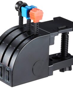 Logitech G Saitek PRO Flight Throttle Quadrant, Professional Simulation Axis Levers, LCD Display, 3x Two-Way Rocker Switches, Adjustable Bracket, USB, PC - Black 19 81cIWzwImtL