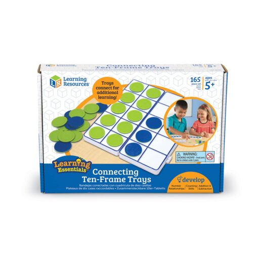 Learning Resources Connecting Ten-Frame Trays, 165 Pieces