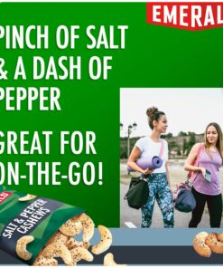 Emerald Nuts, Salt & Pepper Cashews, 100 Calorie Packs, 7 Ct, 4.34 Oz 10 81cL PhIXSL