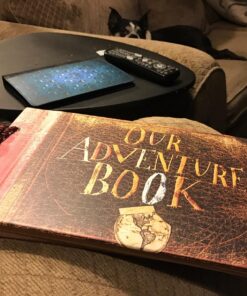 T-HAOHUA Anniversary Photo Album Scrapbook - Our Adventure Book Wedding Photo Album Scrapping 11.6"x7.5" inches, 80 Pages - Includes Bonus 5 Postcards and 5 Self-Adhesive Photo Corners multicolored 32 81cLN 4MN5L