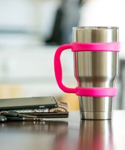 STRATA CUPS 30oz Tumbler Handle (PINK) Available For 30oz YETI Tumbler, OZARK TRAIL Tumbler, Rambler Tumbler- BPA FREE Pink 22 81cMIloFJQL