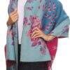 Sakkas Ontario double layer floral Pashmina/Shawl/Wrap/Stole with fringe One Size Regular 1-pink 8 81cMWQ GNbL