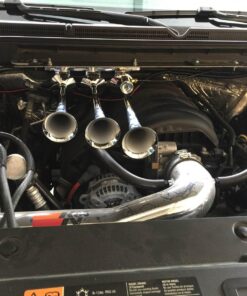 Vixen Horns Train Horn Kit for Trucks/Car/Semi. Complete Onboard System- 150psi Air Compressor, 1.5 Gallon Tank, 3 Trumpets. Super Loud dB. Fits Vehicles like Pickup/Jeep/RV/SUV 12v VXO8530/3118 23 81cMbCu4i2L