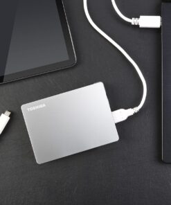 Toshiba Canvio Flex 4TB Portable External Hard Drive USB-C USB 3.0, Silver for PC, Mac, & Tablet - HDTX140XSCCA USB-C & USB 3.0 21 81cN6o74F9L