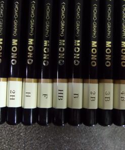 Tombow 51523 MONO Drawing Pencil Set, Assorted Degrees, 12-Pack. Professional Quality Graphite Pencil Set with Eraser and Sharpener 47 81cP34sRIrL