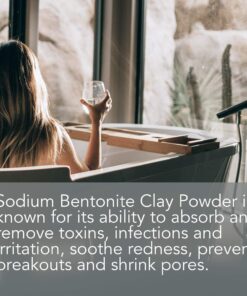 Pure Body Naturals Pure Bentonite Powder for DIY Detox Bath & Facial Mask, Pure Indian Healing Clay for Burns, Mastitis, Inflamed or Chapped Skin (8.0 oz) 27 81cPBgxaKyL