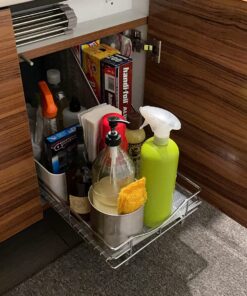 LYNK PROFESSIONAL® Pull Out Cabinet Organizer, 11"W x 18"D - Slide Out Drawers for Kitchen Cabinets - Sliding Pantry Shelves - Roll Out Shelf Storage for Pots, Pans - Lifetime Limited Warranty, Chrome 11" W x 18" D 11x18 Chrome 37 81cPiAxrecL