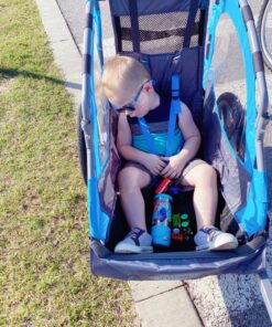 Instep Bike Trailer for Toddlers, Kids, Single and Double Seat, 2-In-1 Canopy Carrier, Multiple Colors Blue Single Seat 28 81cPnLa9 NL