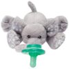 Nookums Paci-Plushies Buddies Adapts to Most Name Brand Pacifiers, Safe and Suitable for All Ages, Plush Toy Includes Detachable Pacifier (Ella The Elephant) Ella the Elephant