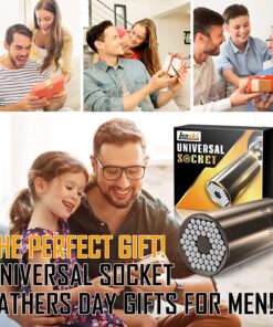 Lenski Stocking Stuffers Gifts for Men, Super Universal Socket Mens Gifts for Christmas, Gifts for Dad Him, Dad Gifts for Men Who Have Everything, Tools Cool Stuff Gadgets for Men Car Accessories Black Gold 13 81cQhyOjWIL
