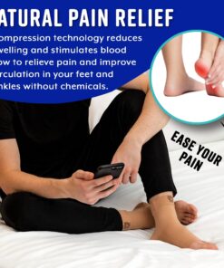 Bitly Plantar Fasciitis Compression Socks for Women & Men - Best Ankle Compression Sleeve, Nano Brace for Everyday Use - Provides Arch Support & Heel Pain Relief (White, Small) White 1 16 81cQkMMmpEL 4