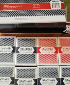Brybelly 12 Decks of Playing Cards|Poker Wide Size (6 Red/6 Blue)|Plastic Coated Cards for Poker, Blackjack| Regular Index one 24 81cQn2VS7HL
