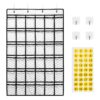SAVERHO 36 Pockets Classroom Pocket Chart for Cell Phones, Pocket Chart for Calculator Holder with 36 Number Sticker (White) White-1pack of 36pockets 26 81cQqfl6clL