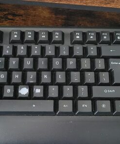 mafiti Computer Office Keyboard Wired USB 104 Keys Full Size Backlit Keyboards Compatible PC Laptop Desktop Windows Single blue backlit 26 81cQqtrF9GL