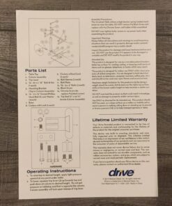 Drive Medical 13067 Adjustable Non Tilt Top Overbed Table With Wheels for Hospital and Home Use, Standing Desk, Walnut Silver Vein 38 81cR34bdJEL
