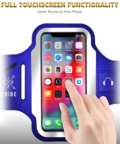 TRIBE Running Phone Holder Armband. iPhone & Galaxy Cell Phone Sports Arm Bands for Women, Men, Runners, Jogging, Walking, Exercise & Gym Workout. Fits All Smartphones. Adjustable Strap, CC/Key Pocket L: iPhone+/Pro Max/XR/XS Max/Galaxy+/Ultra/Note 26 81cR3OOA0XL