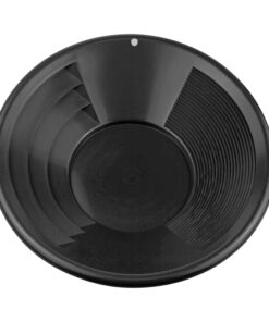 SE 12 Inch Gold Panning Pan - Dual Riffles for Easier Mining and Prospecting, Black 12" 15 81cRHMZ0kZL