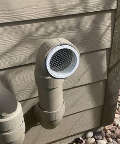 Raven R1509 3 inch PVC Termination Vent with Stainless Steel Screen and Drain Slot, White 44 81cSnZEdRdL