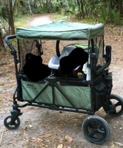 Jeep Deluxe Wrangler Stroller Wagon with Cooler Bag and Parent Organizer by Delta Children, Black/Green 42 81cSsAcoWJL