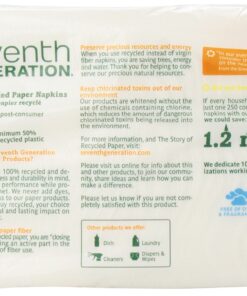 Alternative view of Seventh Generation 100% Recycled White Paper Napkins, 250 ct