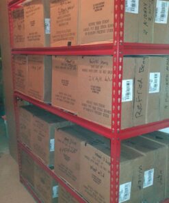 Muscle Rack UR184872-R 5-Shelf Steel Shelving Unit, 48" Width x 72" Height x 18" Length, Red 72" Height x 60" Width x 24" Depth 30 81cTrXeoXtL