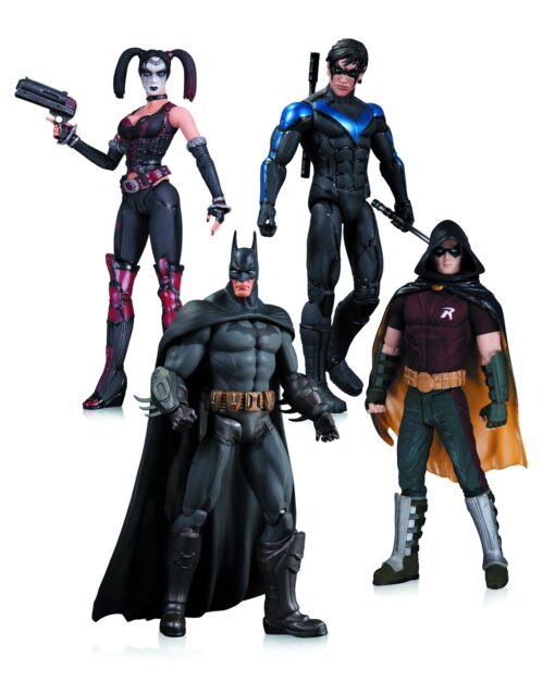 Arkham City: Harley Quinn, Batman, Nightwing, & Robin Action Figure 4-Pack