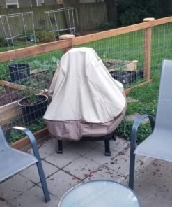 Classic Accessories Veranda Water-Resistant 35.5 Inch Stand-Up Fire Pit Cover, Outdoor Firepit Cover XL 33 81cU6DD9wPL