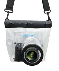 ZONMAN DSLR Camera Univeral Waterproof Underwater Housing Case Pouch Bag for Canon Nikon Sony Pentax Brand Digital SLR Cameras Transparent 29 81cV 3BP36L