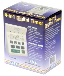 FMP Digital 4 Channel Commercial Kitchen Countdown Timer, Water Resistant, 7-inch Height, White 7-inch H 11 81cWqorGX6L