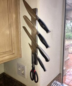 Modern Innovations 16 Inch Stainless Steel Magnetic Knife Bar with Multi-Purpose Functionality as a Knife Holder, Knife Strip, Magnetic Tool Organizer, Art Supply Organizer & Home Organizer 30 81cZ9gDa6kL