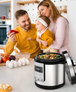 VBGK Pressure Cooker 6.3 Quart, 14-in-1 Electric Pressure Cooker, Knob & Touch Screen Multifunctional Slow Cooker,Sauté,Steamer, Stainless Steel, Keep Warmer, 24H Pre-Set Timer, Autoc Pressure Release Knob Control 19 81ca0pBZRvL